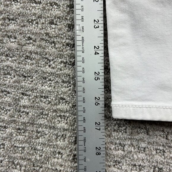 MOSSIMO Denim Legging Pants Women Size 14 White Jeans Zip Bottoms Stretchy - Picture 7 of 12